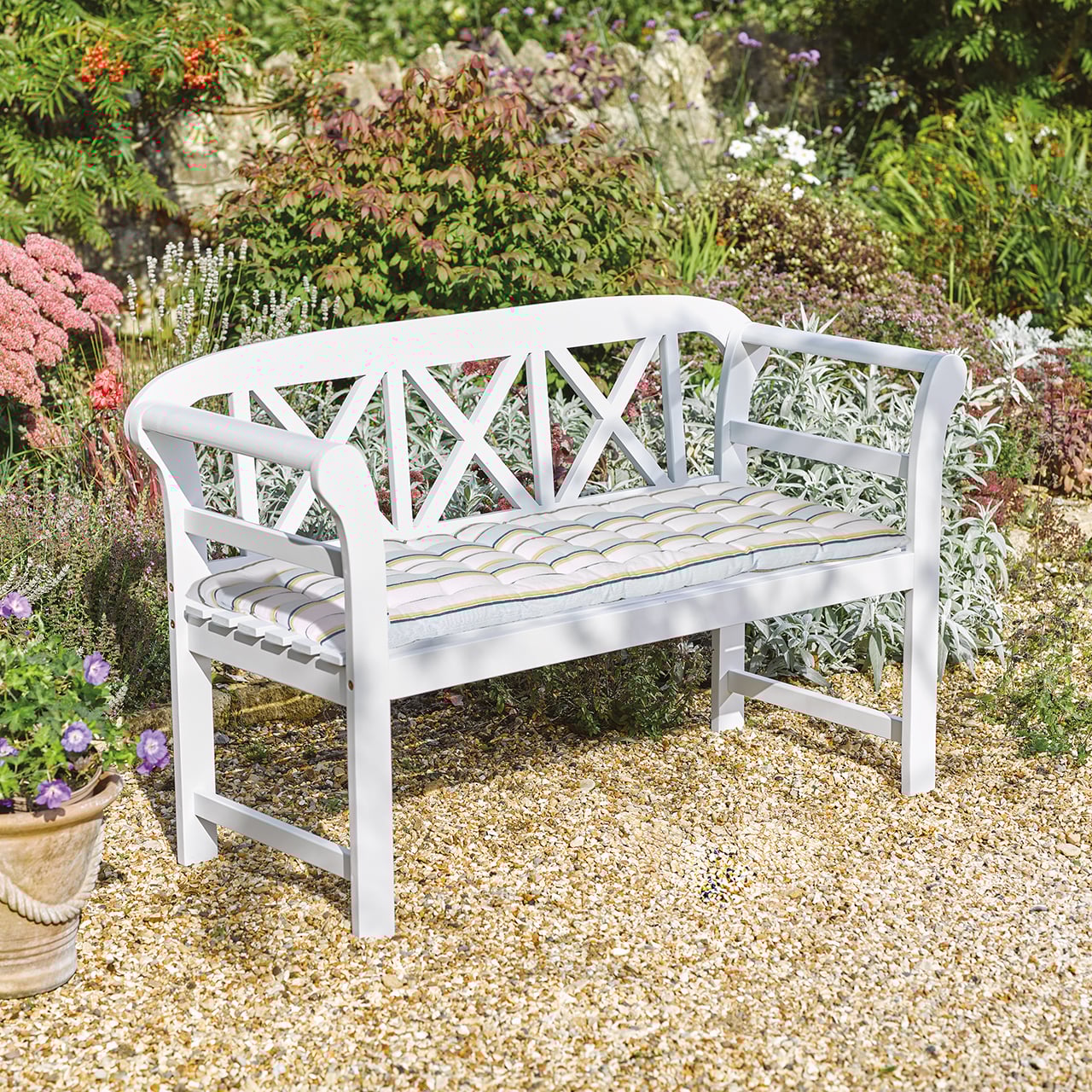 Cool Stripe Boxed Bench and Seat Pad