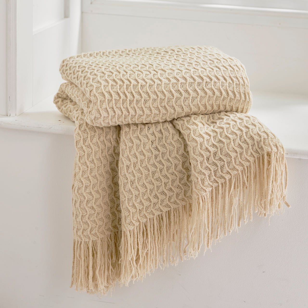 Textured Knit Throw