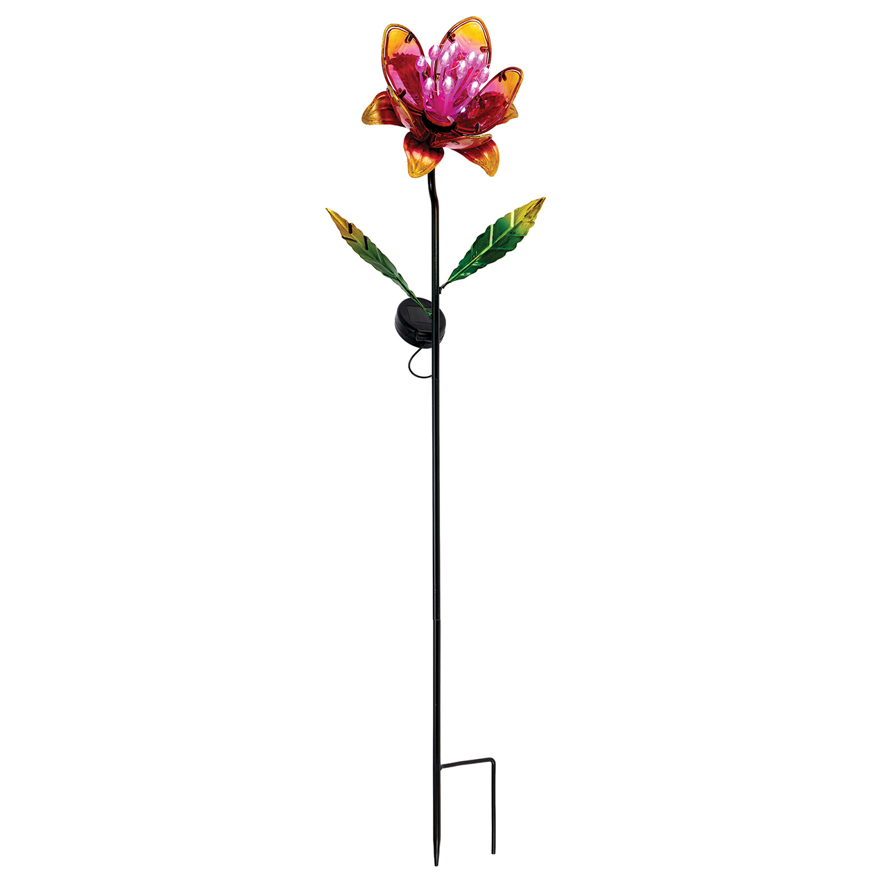 Solar Pink Floral Stake Light