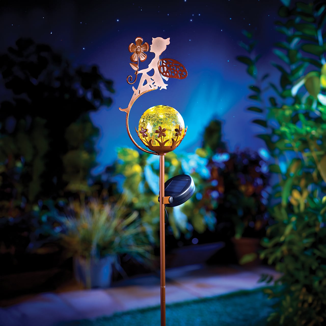 Copper Look Fairy Solar Stake