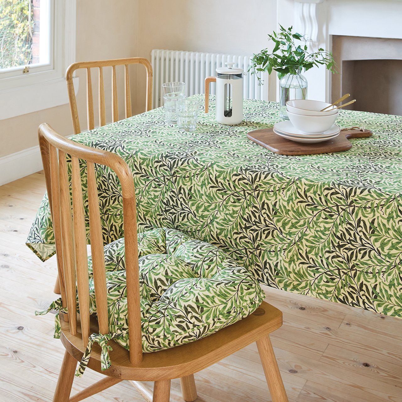 William Morris Button-effect Kitchen Seat Cushion