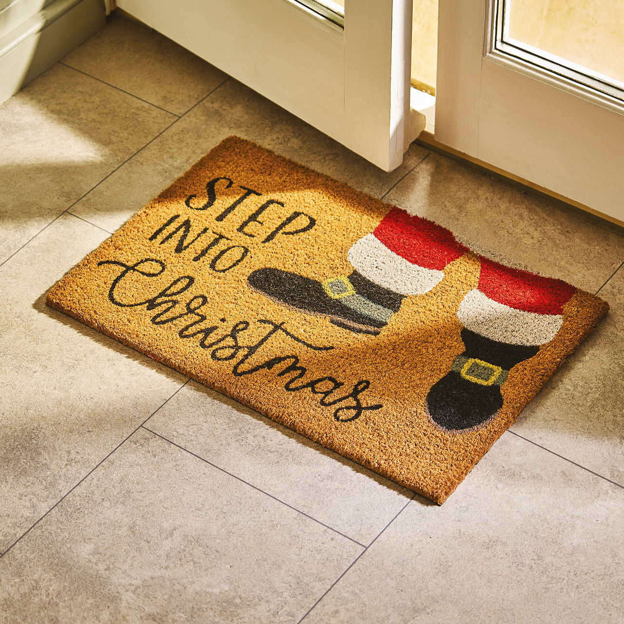 Step into Christmas Coir Doormat