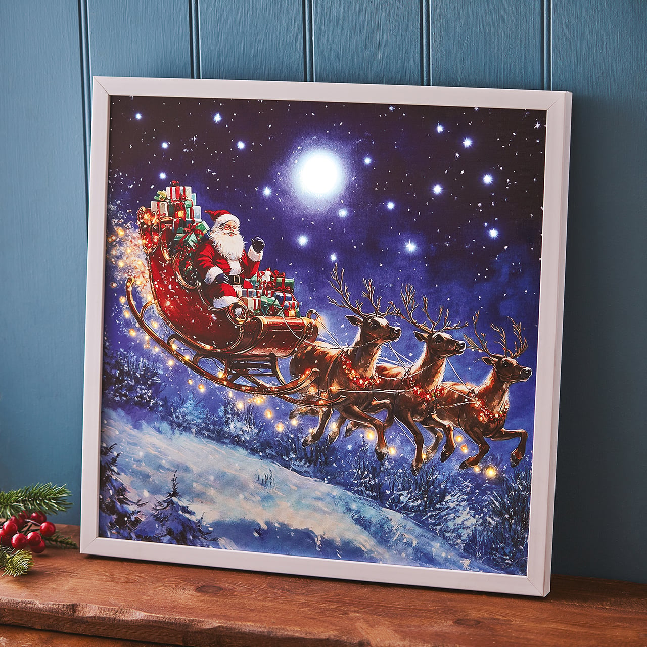 Santa's Sleigh Fibre Optic Picture