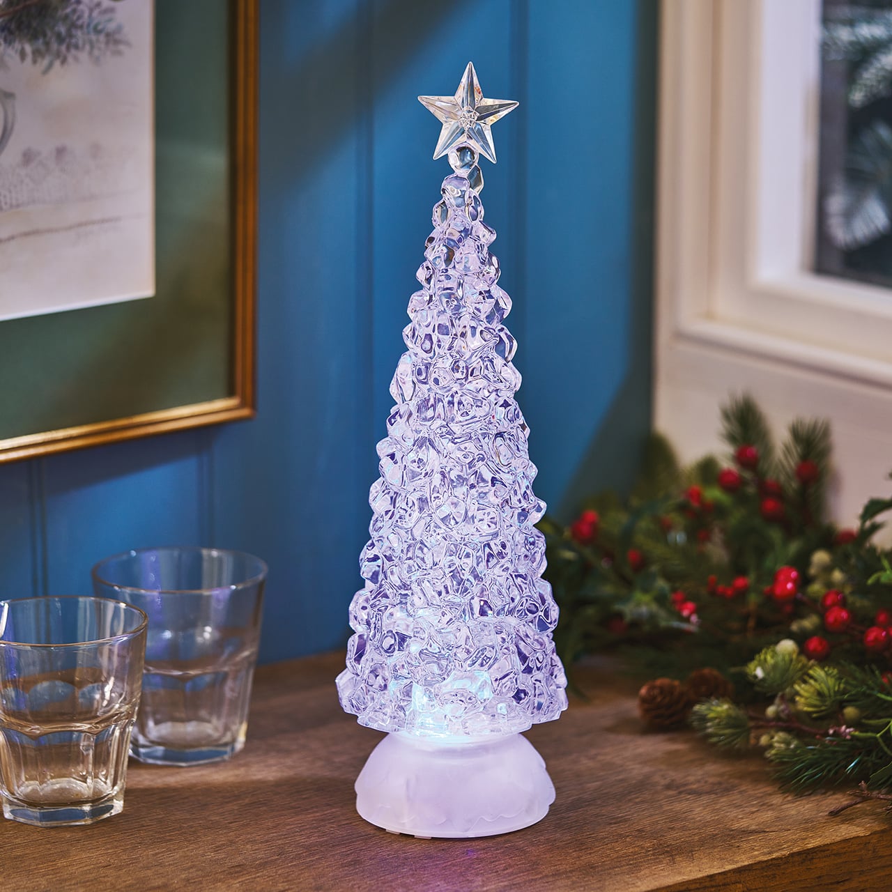 Lit Ice Tree