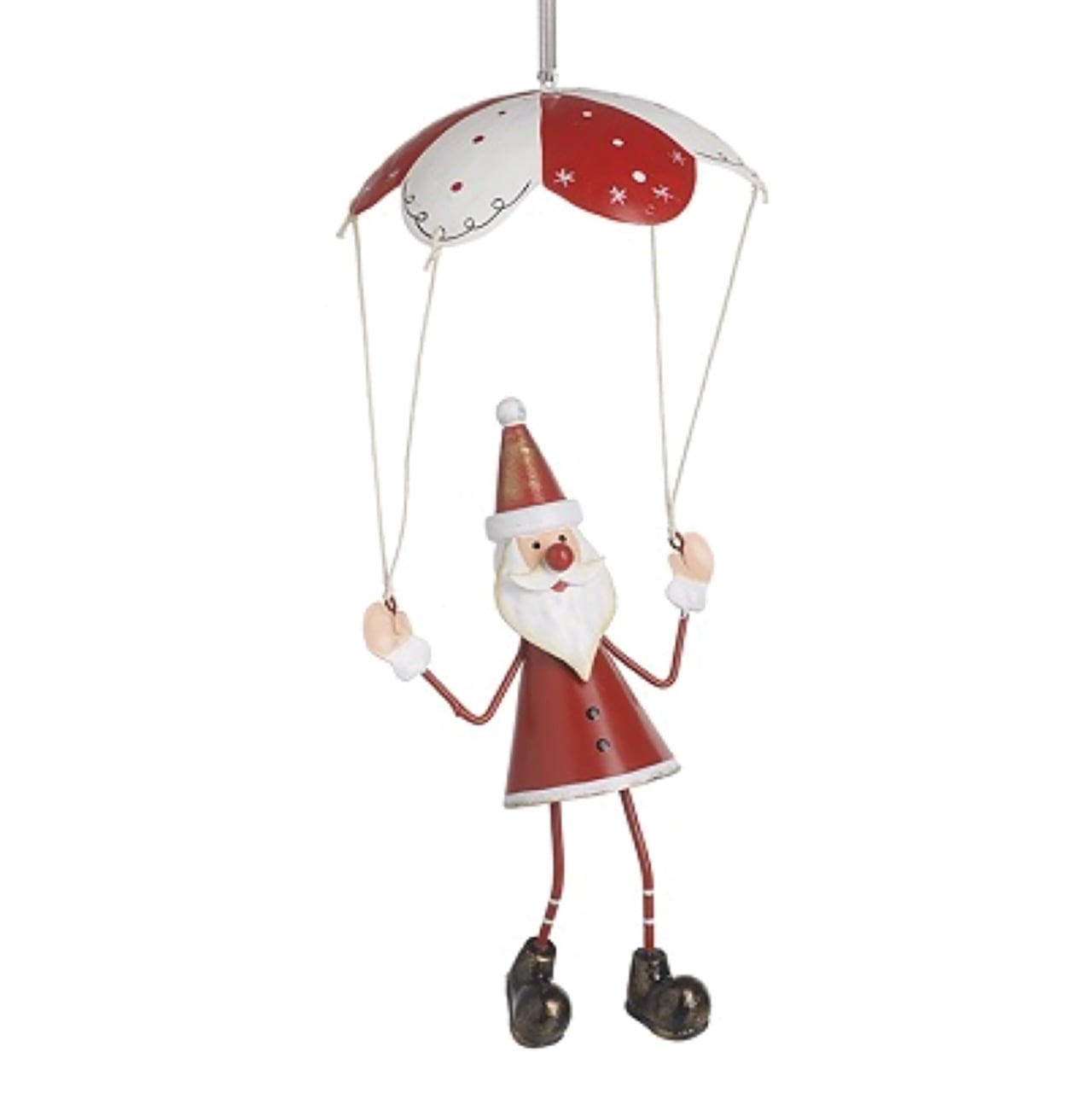 Metal Parachuting Father Christmas
