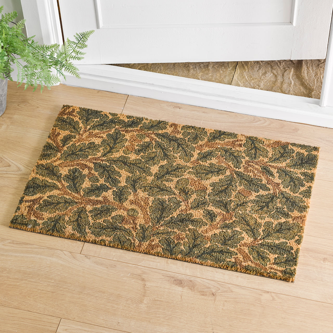 William Morris Oak Leaves Coir Doormat
