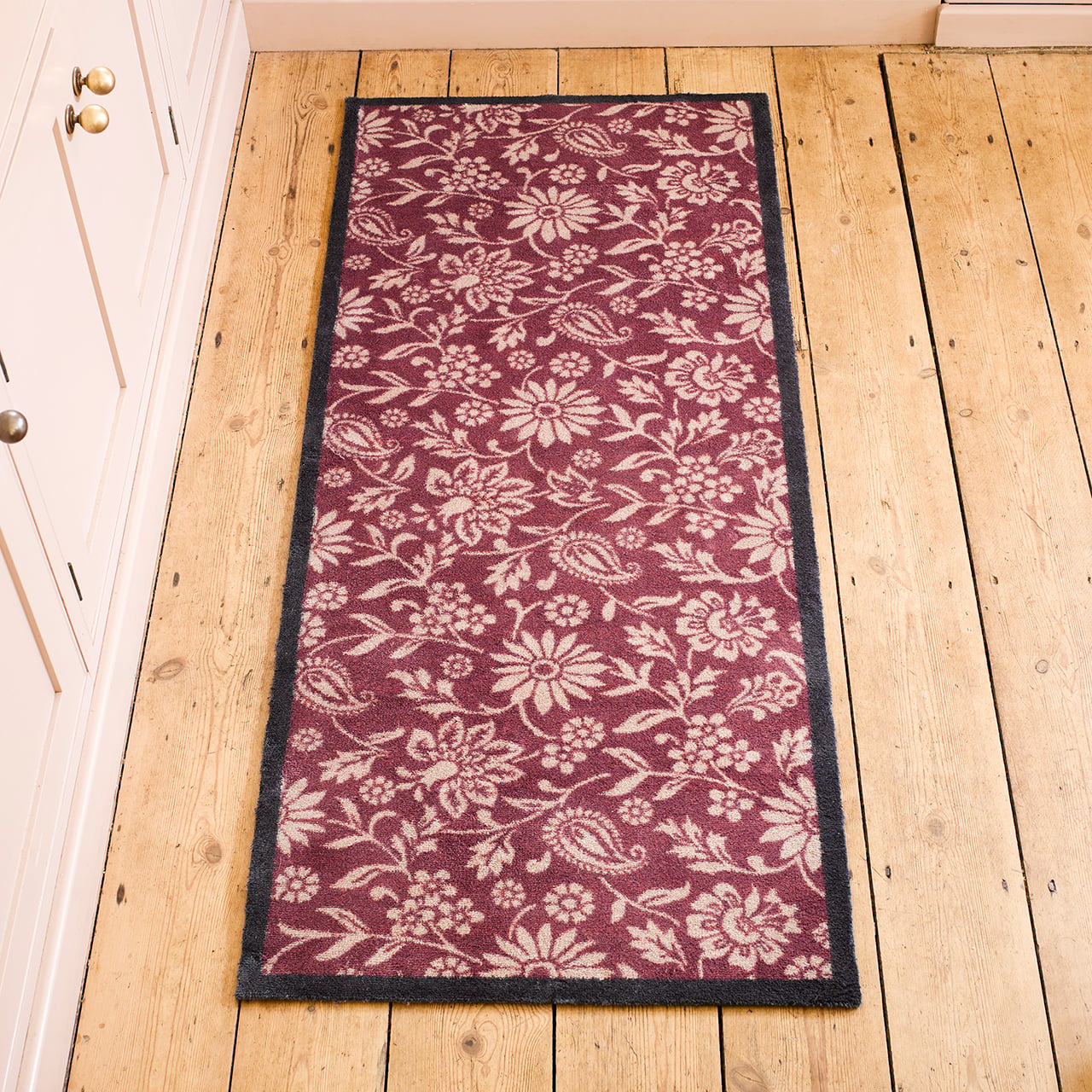 Burgundy Floral Runner