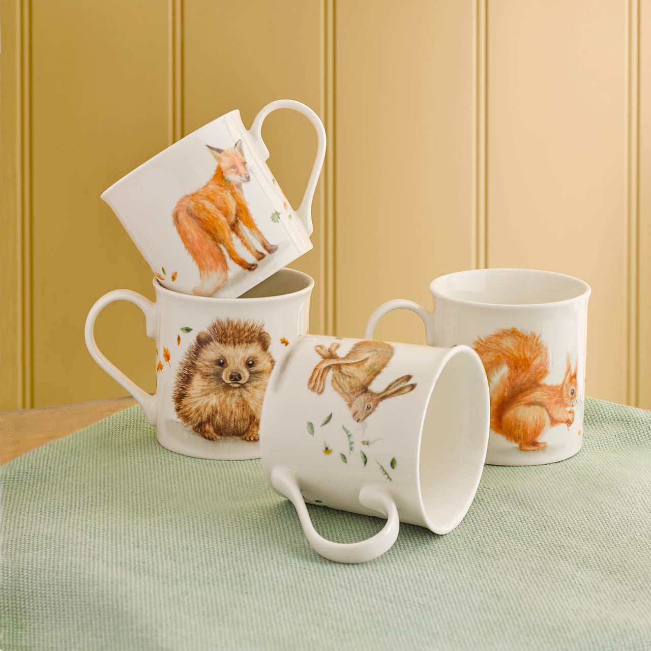 Set of 4 Wildlife Mugs