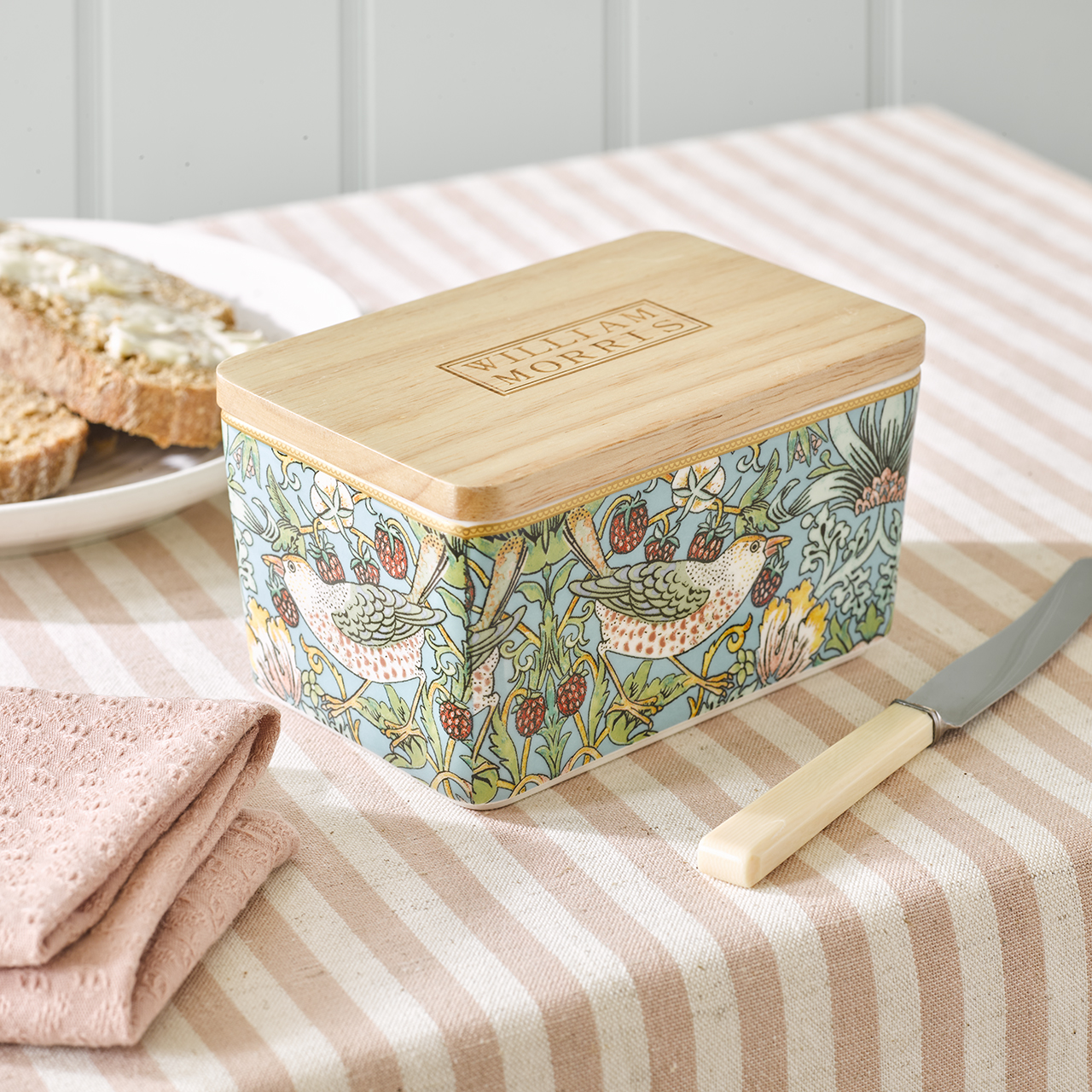 William Morris Strawberry Thief Butter Dish