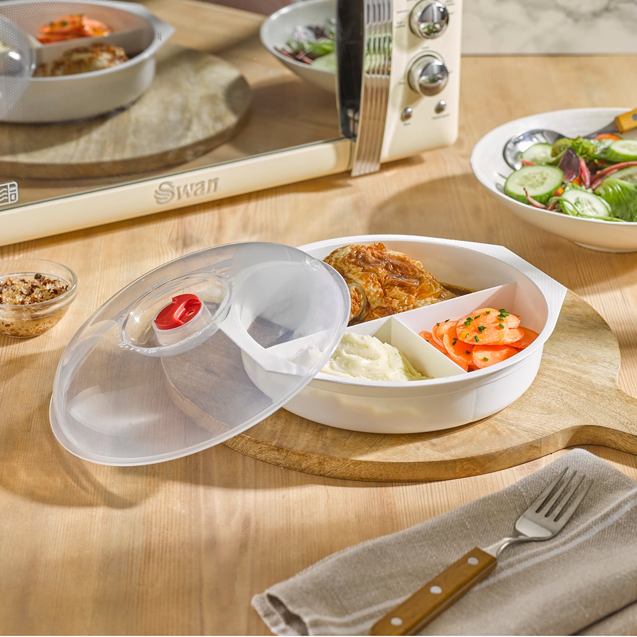 3-Section Microwave Casserole Dish