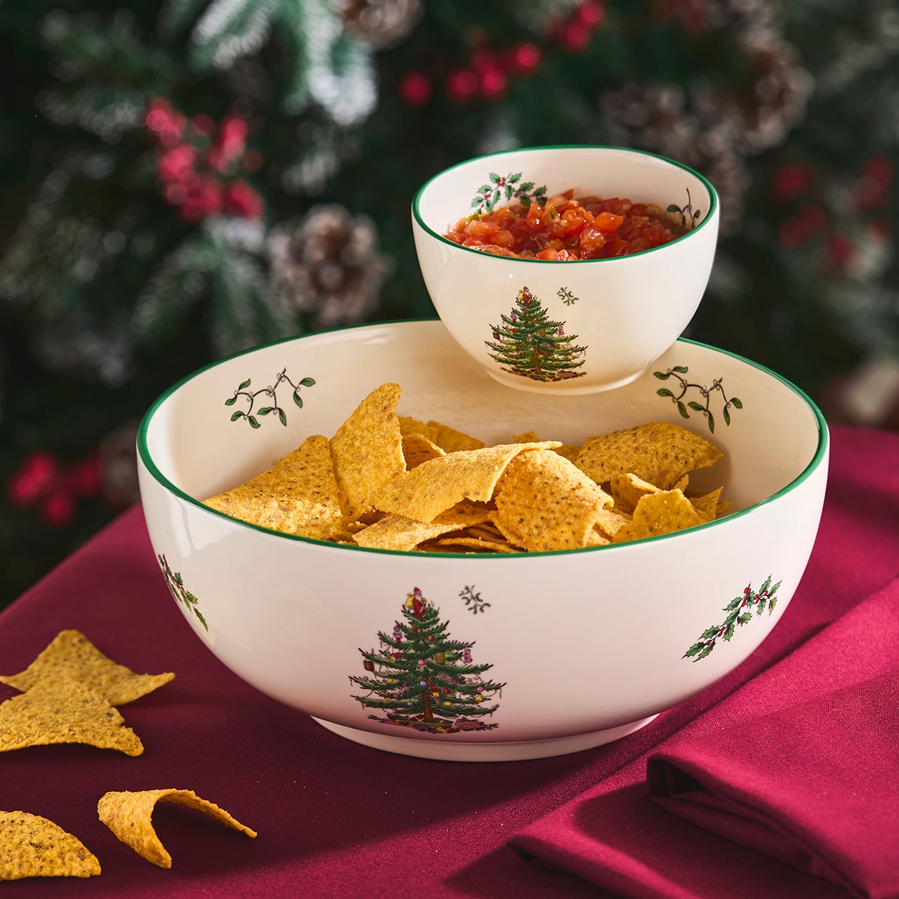 Christmas Tree Tiered Chip ‘n’ Dip