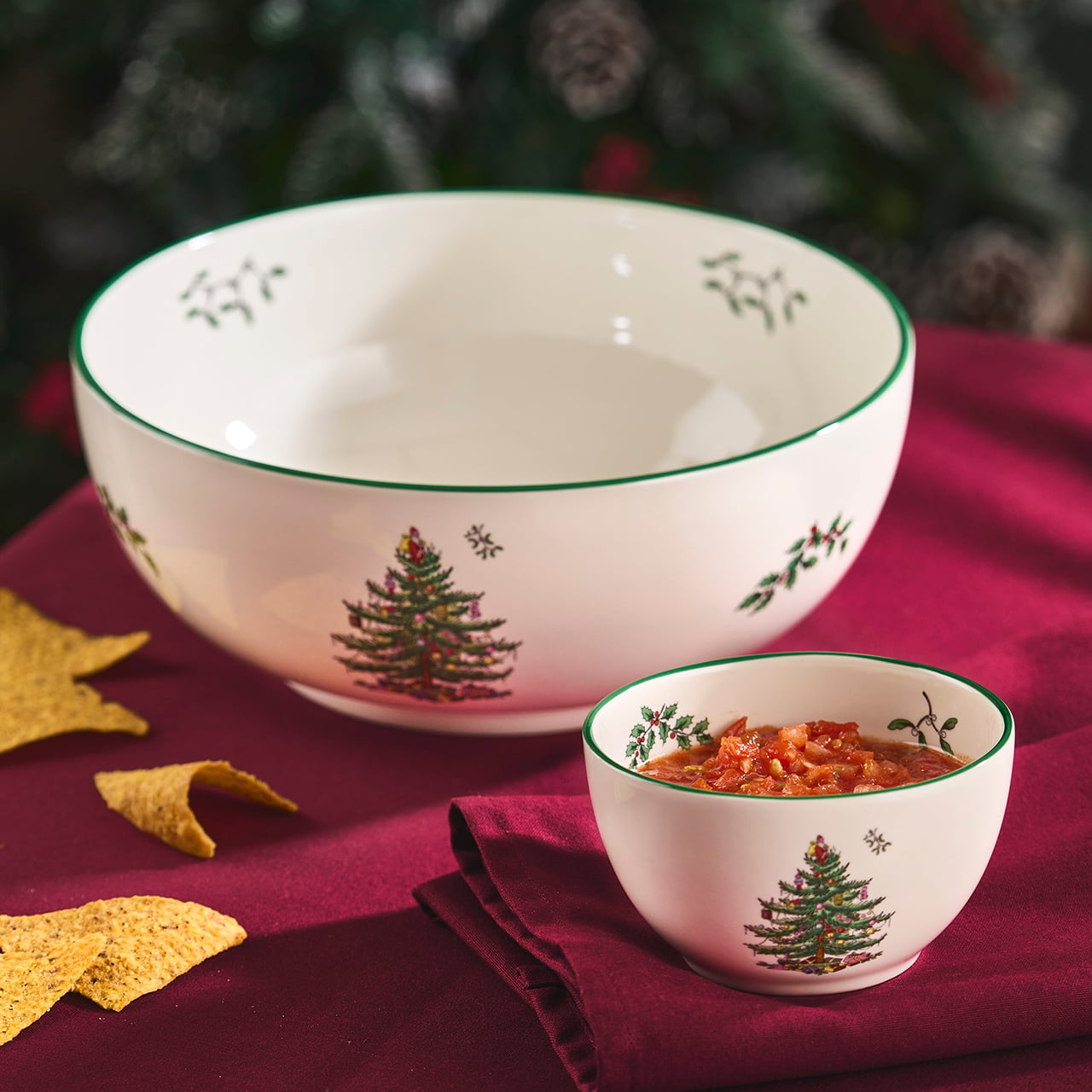 Christmas Tree Tiered Chip ‘n’ Dip