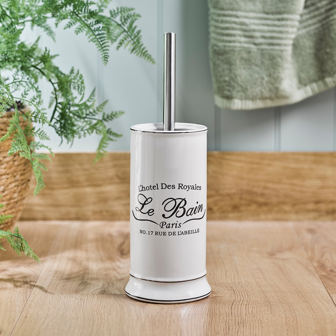 Ceramic Toilet Brush Holder with Brush