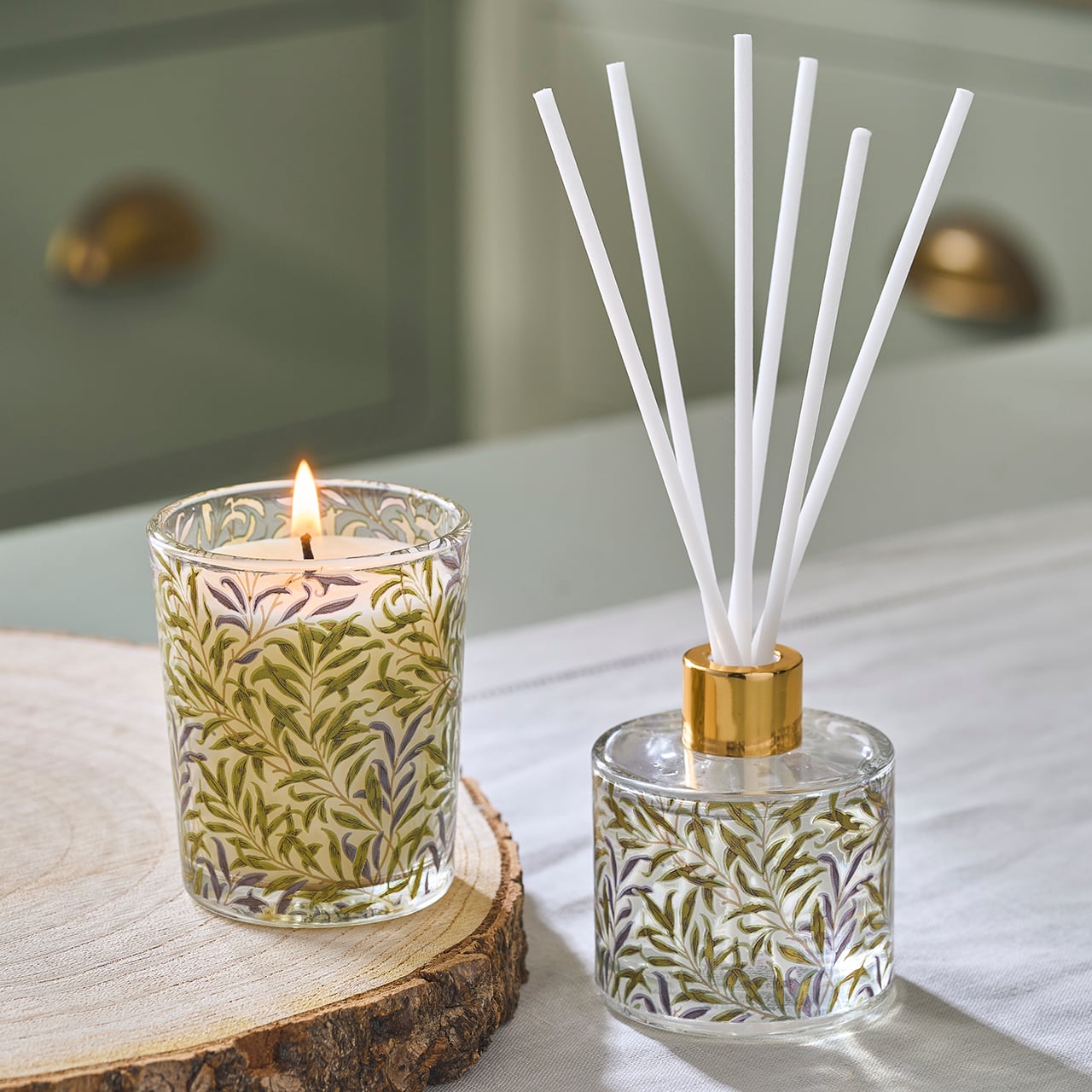 William Morris Willow Bough Candle and Diffuser Set