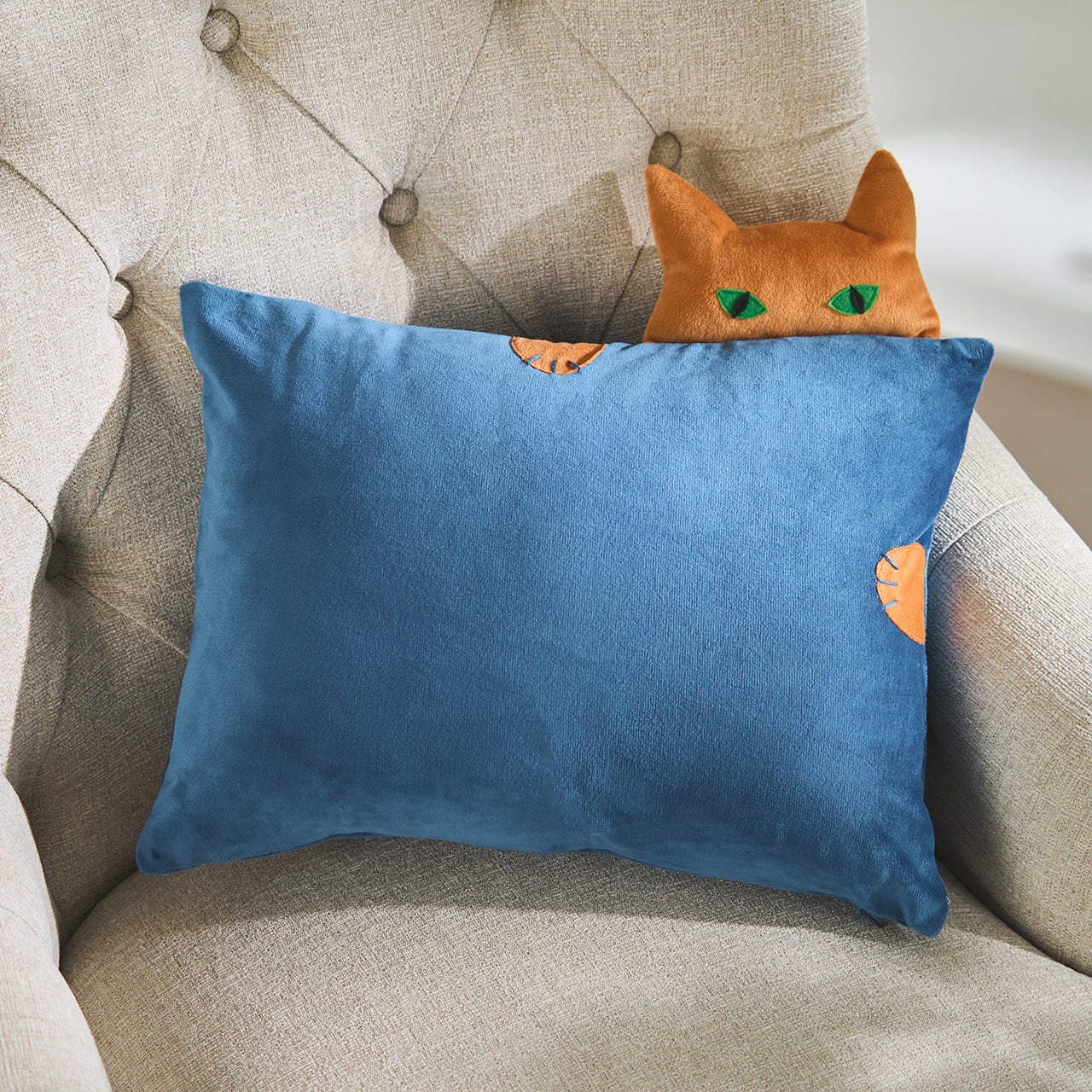Hiding Cat Cushion
