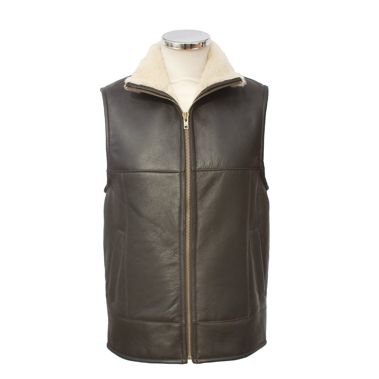 Black Leather Gilet