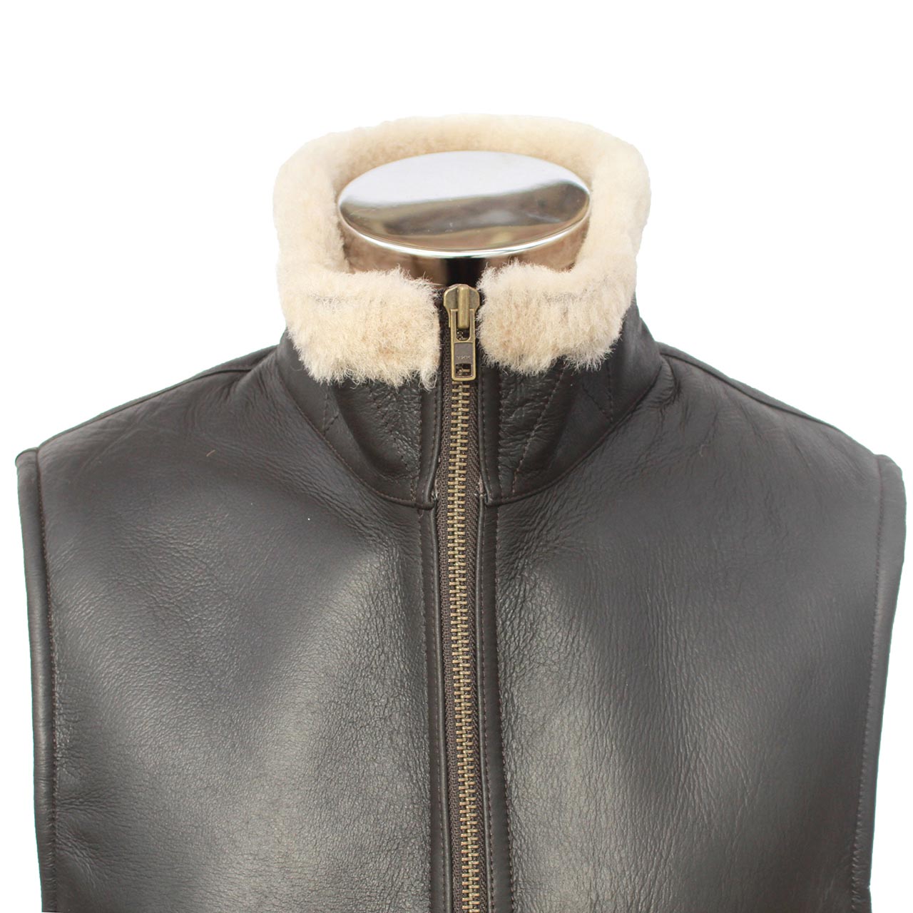 Black Leather Gilet