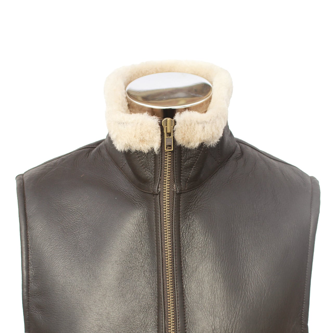 Black Leather Gilet