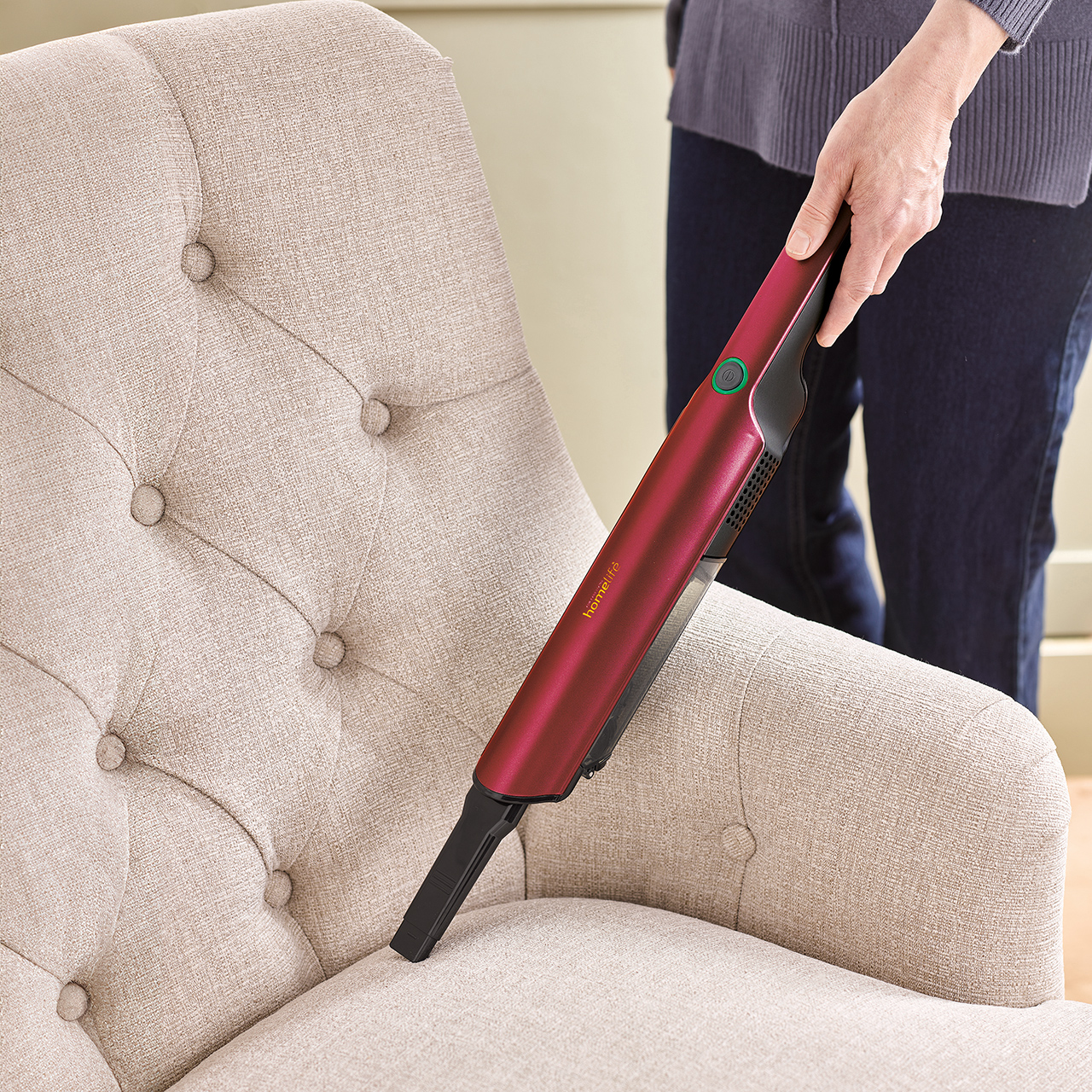 Wet and Dry Red Cordless Handheld Vacuum