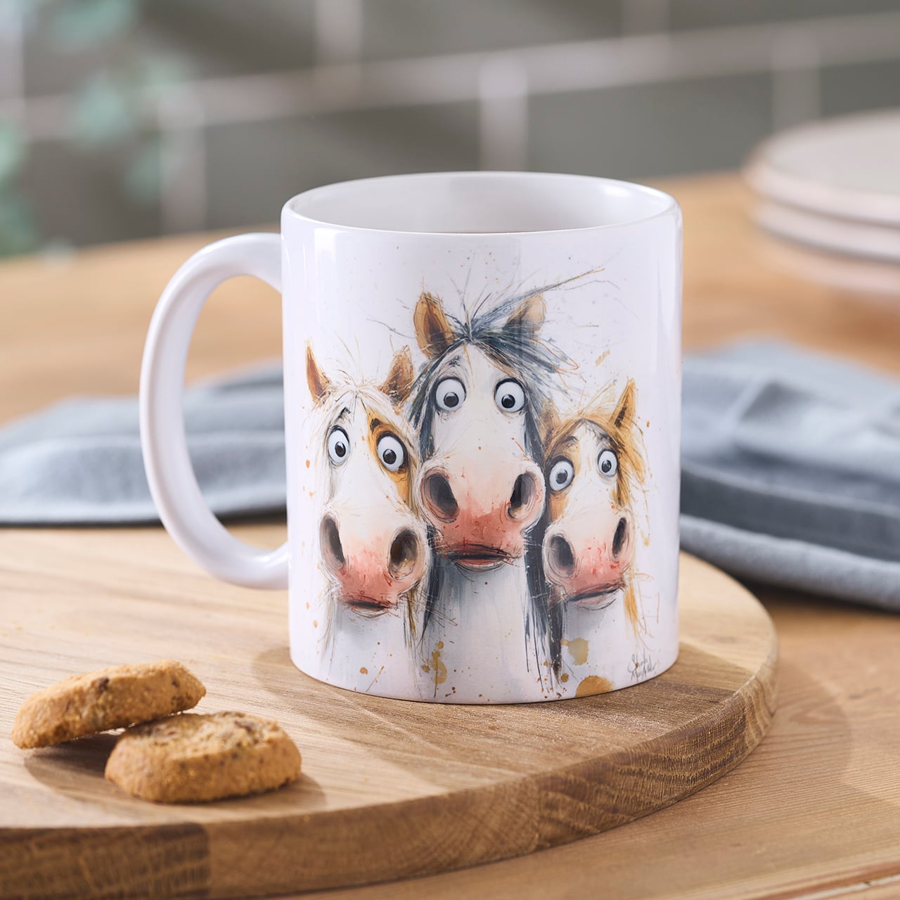 Startled Ponies Mug