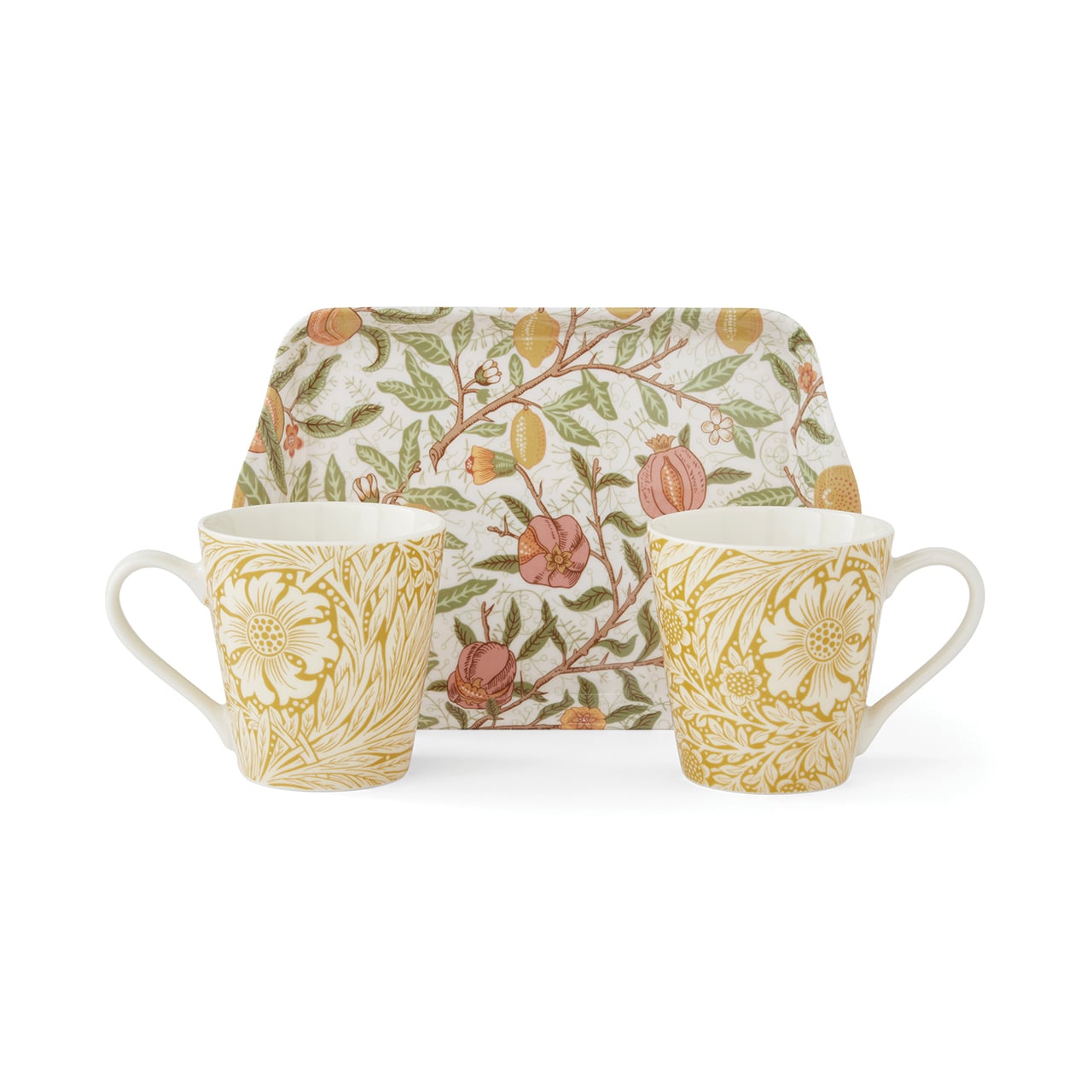 William Morris Mugs and Tray Set