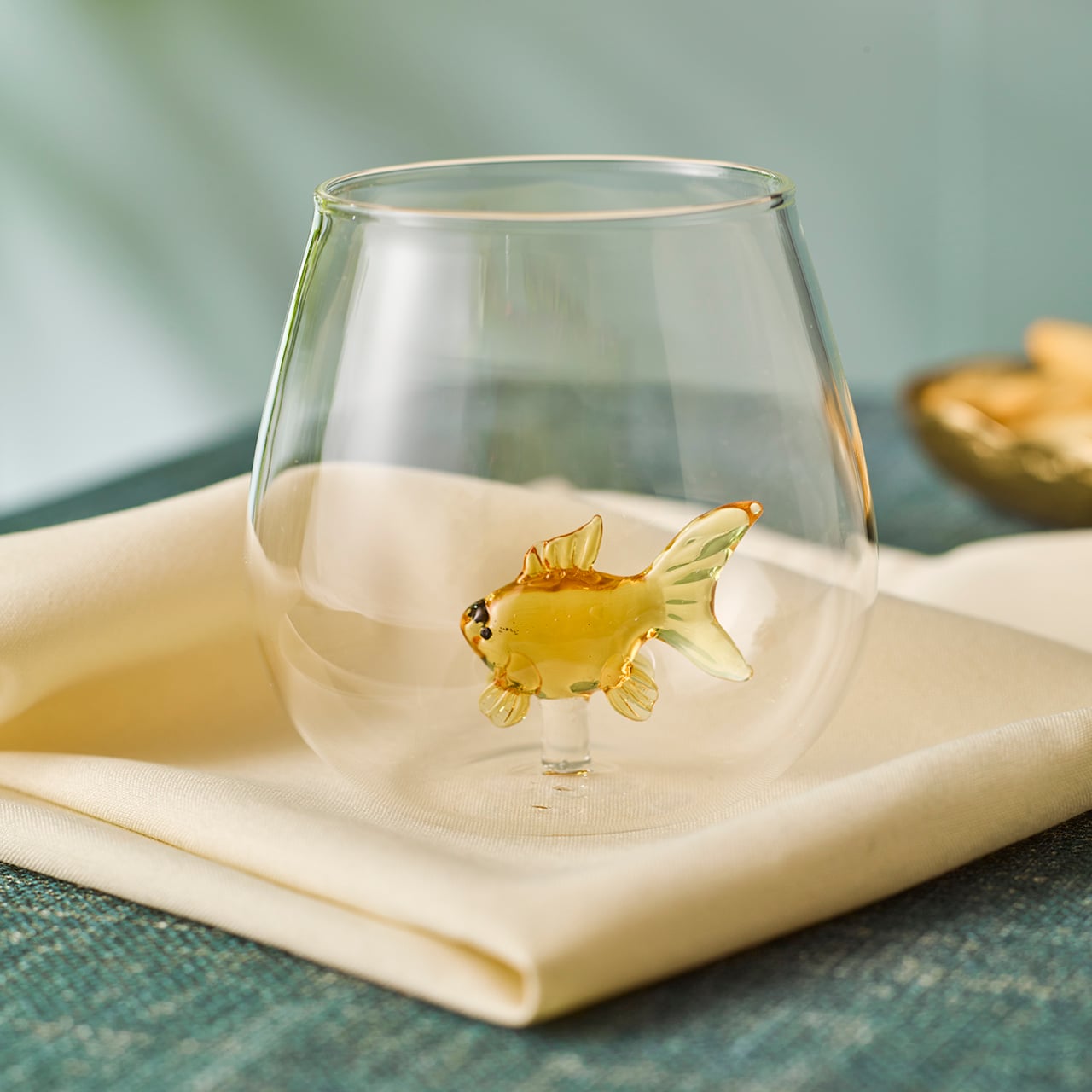 Novelty Goldfish in a Glass
