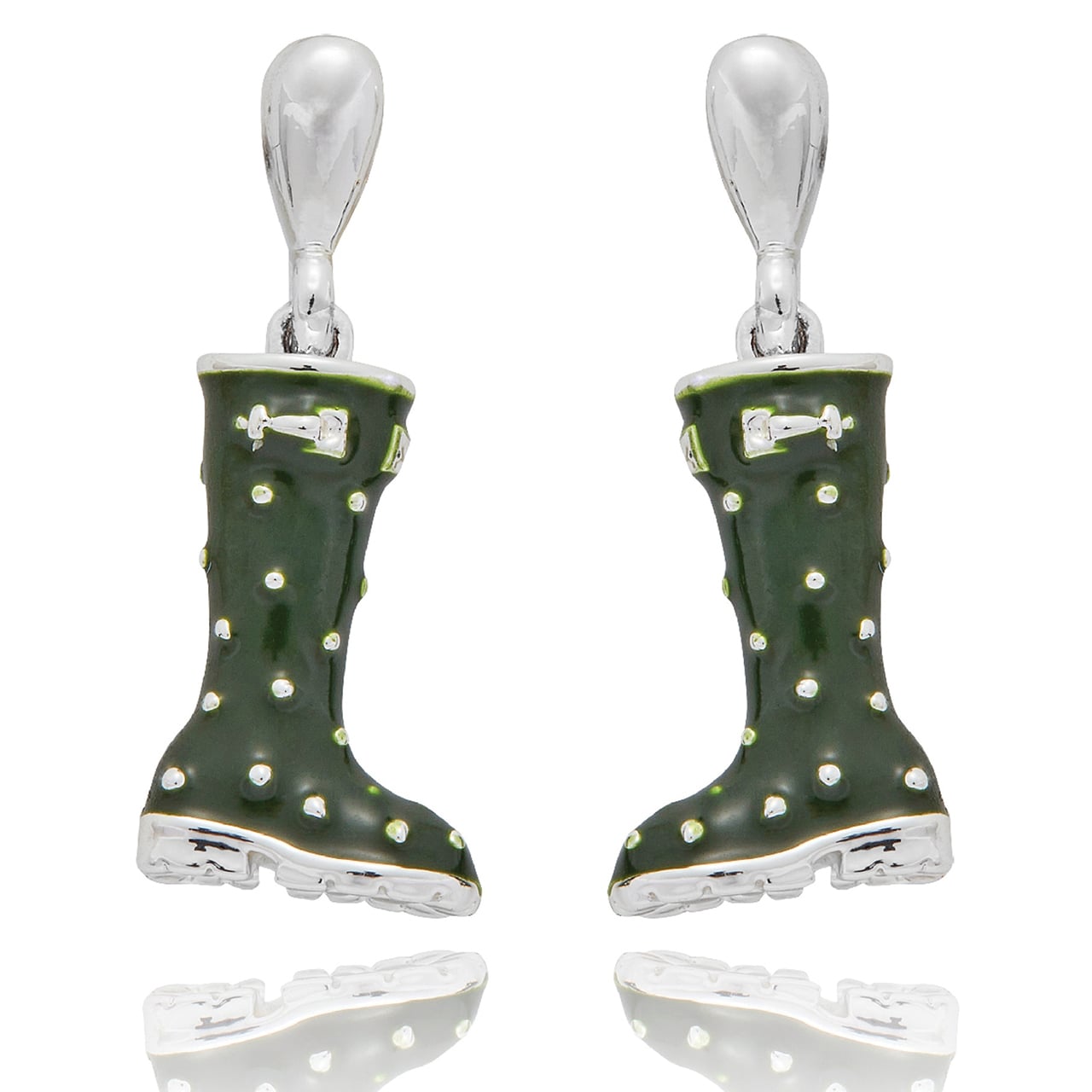 Green Welly Earrings