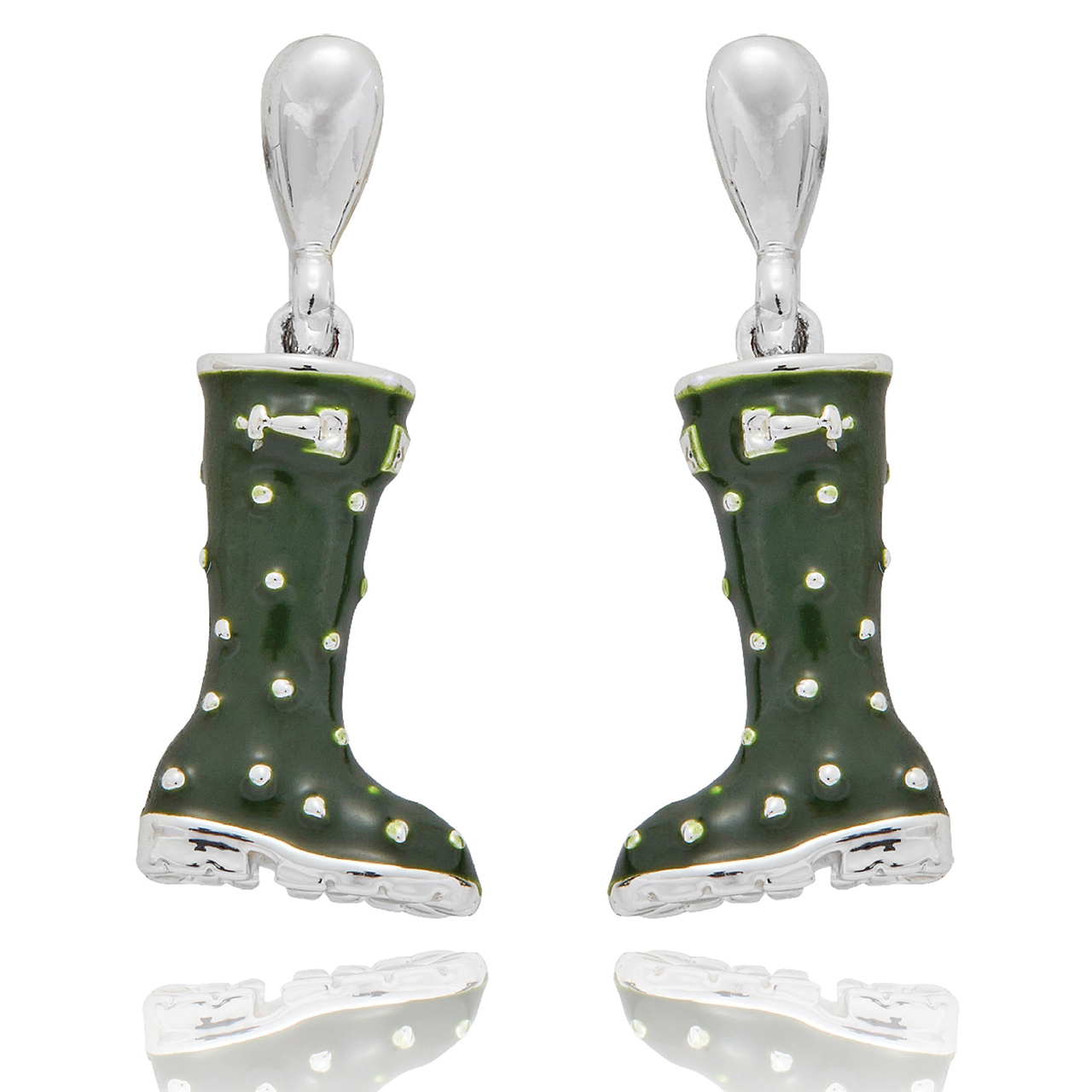 Green Welly Earrings