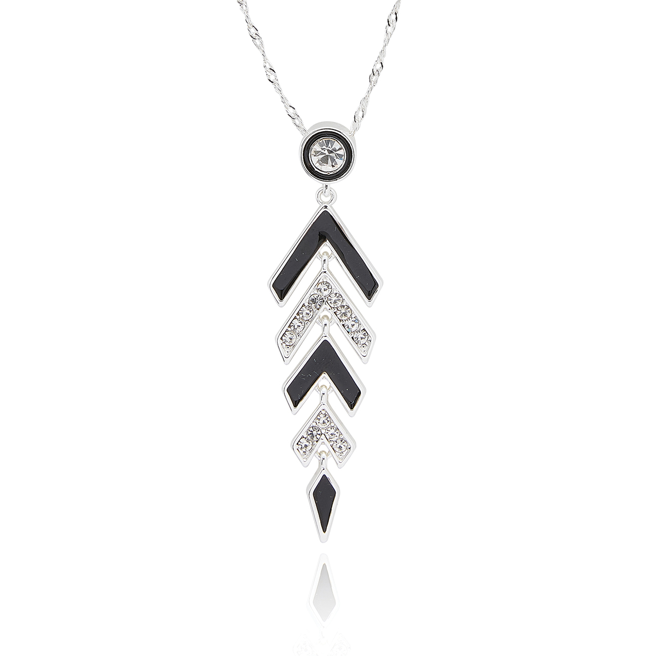 Art Deco Style Monochrome Necklace