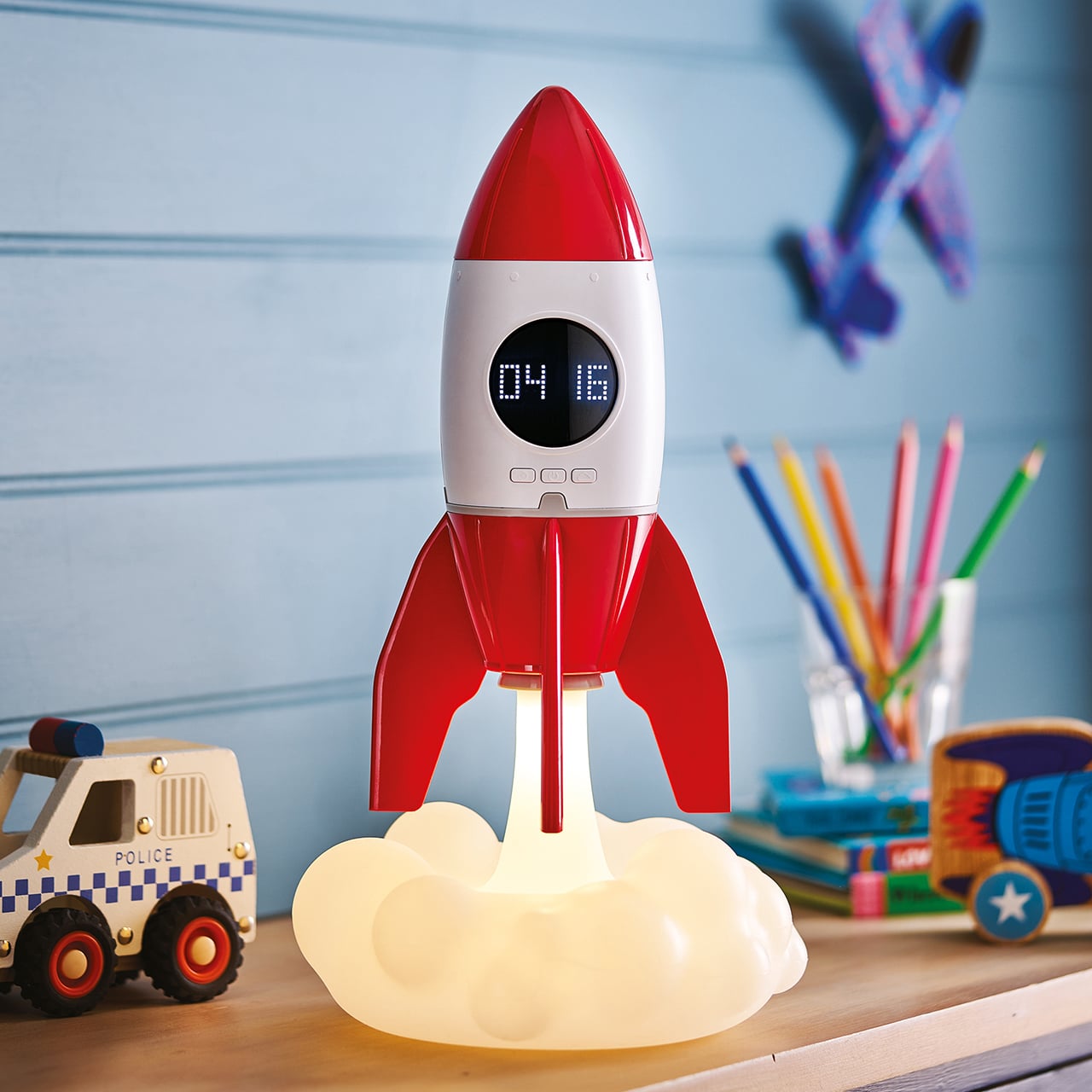 Rocket Lamp and Clock