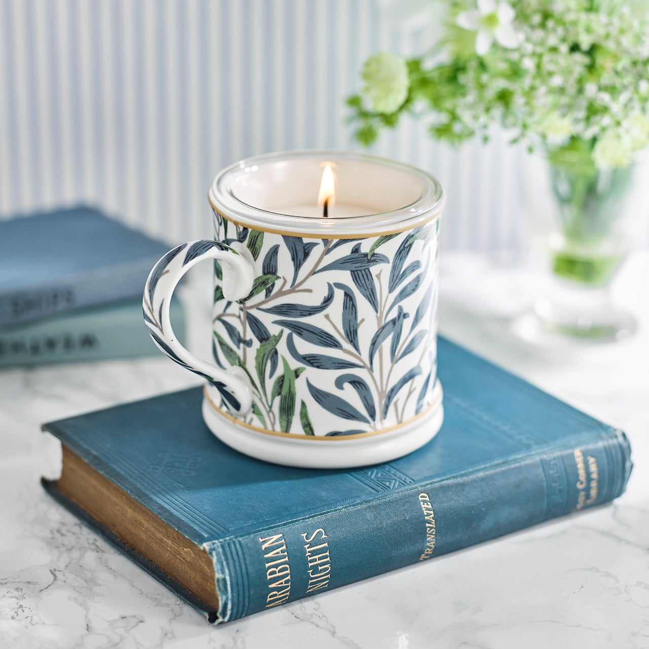 William Morris Design Mug Candle