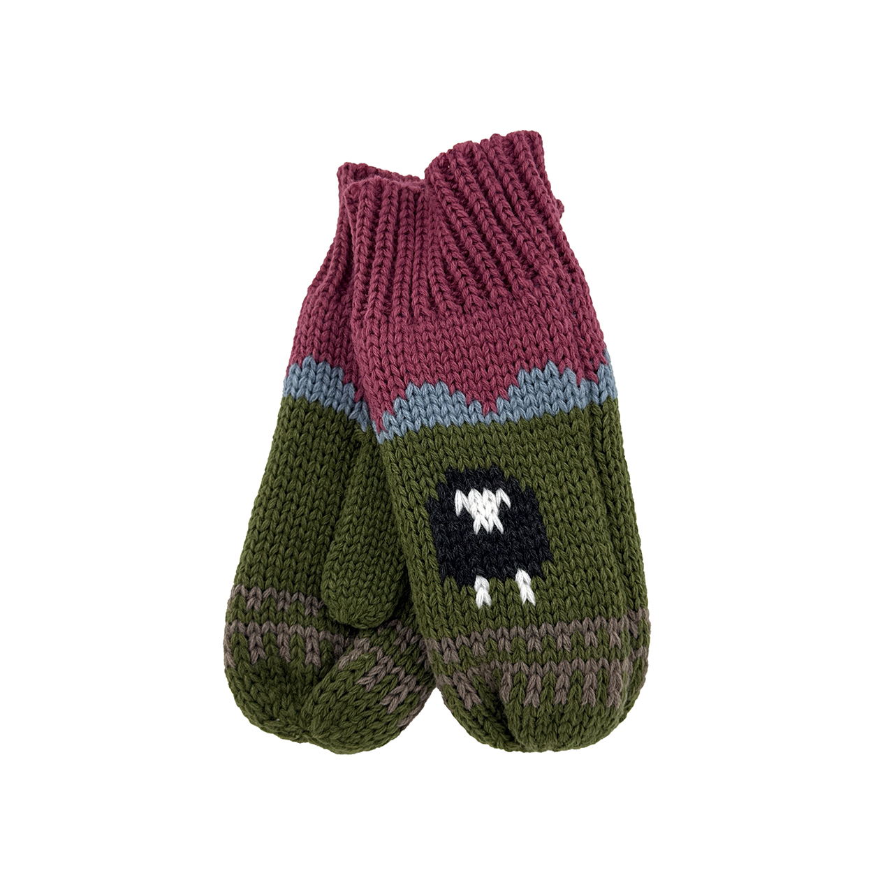 Rose Aran Sheep Mittens