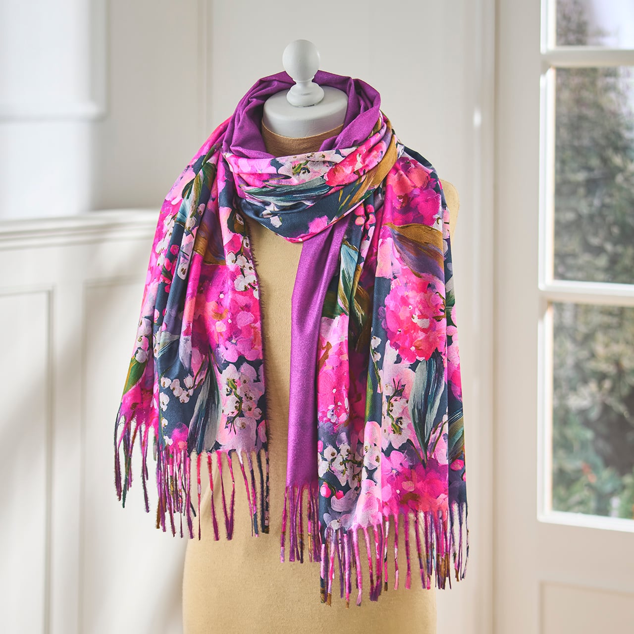 Hydrangeas Pashmina Scarf