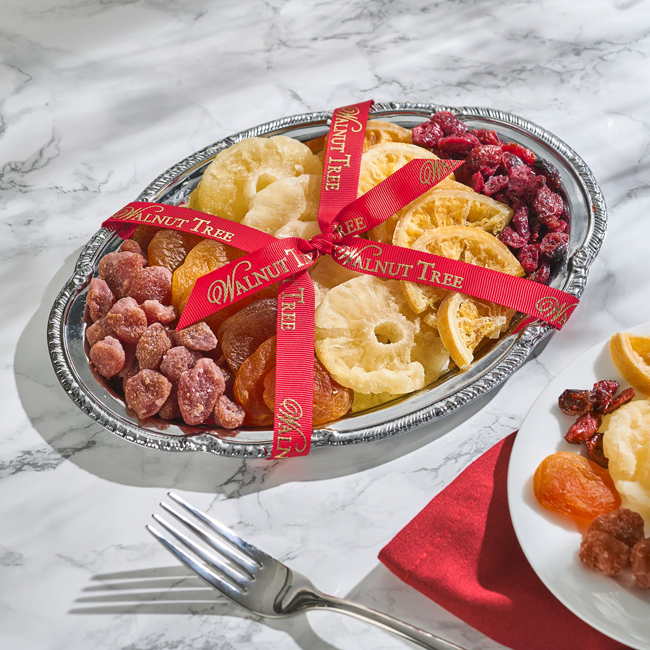Silver Tray of Dried Fruit