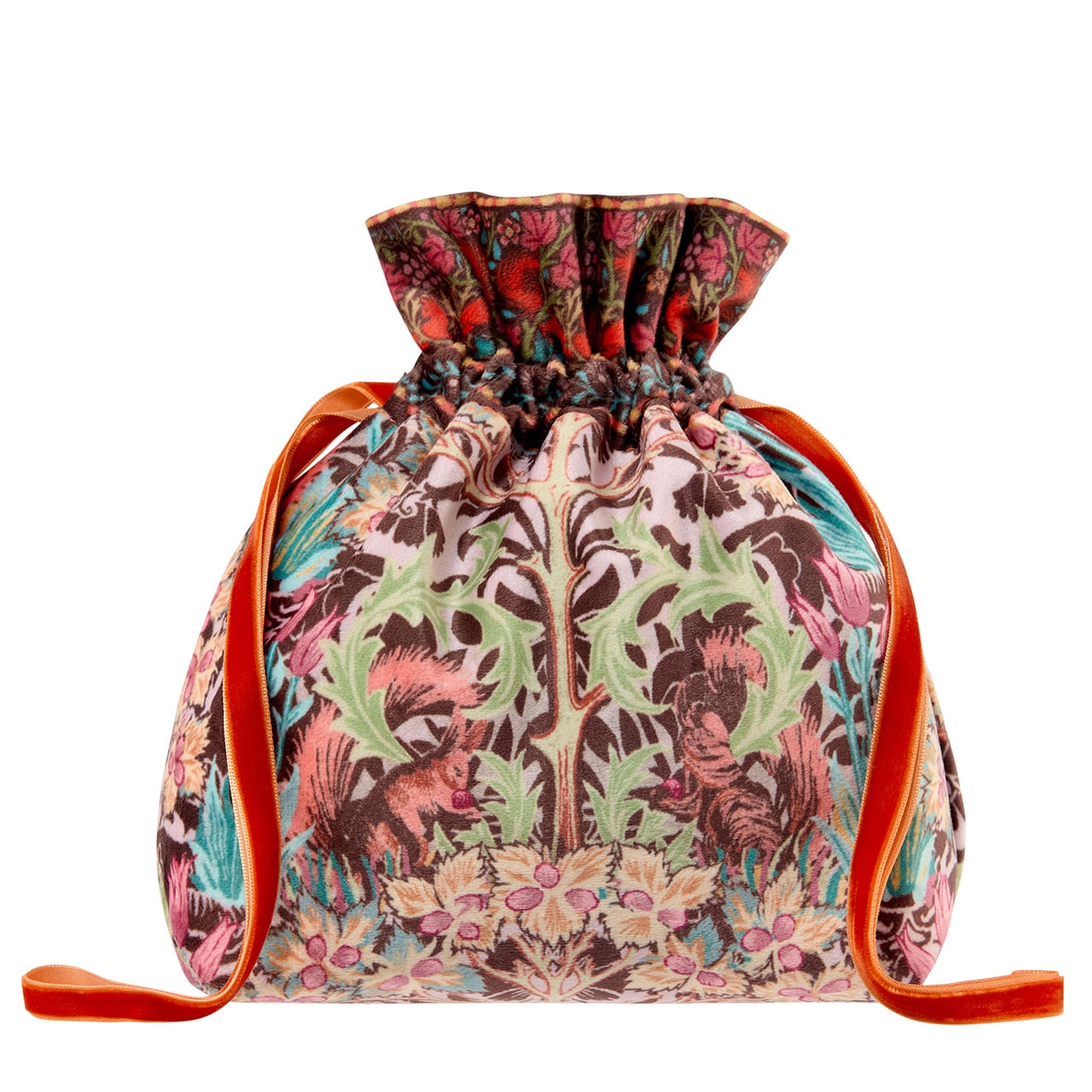 Velvet Drawstring Pouch with Hand Cream and Soap