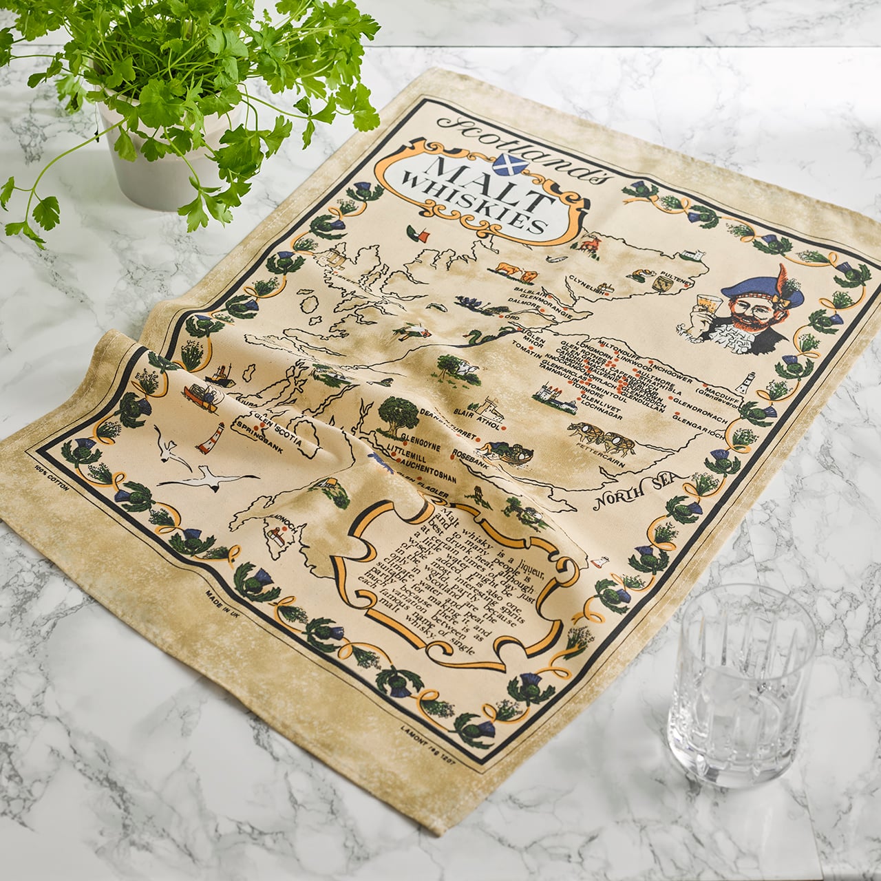 Malt Whisky Tea Towel