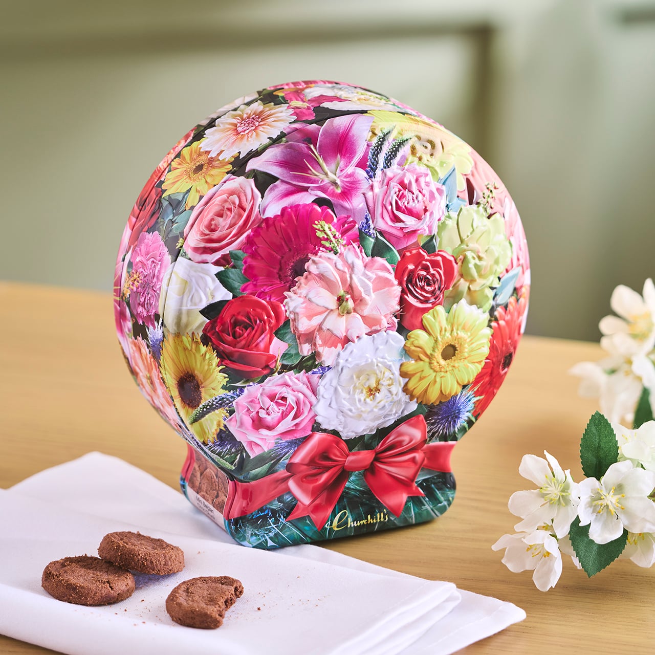 Romantic Bouquet Biscuit Tin