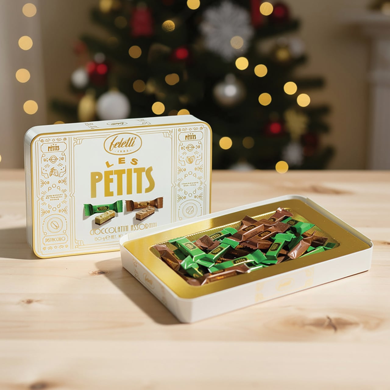 Pistachio and Hazelnut Batons in a Tin