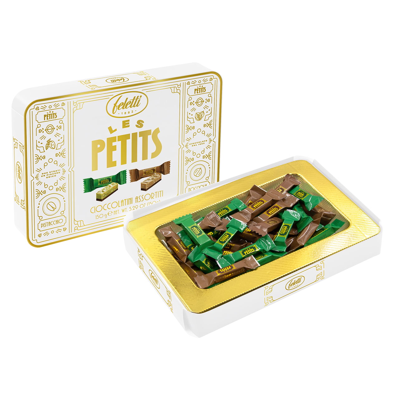 Pistachio and Hazelnut Batons in a Tin