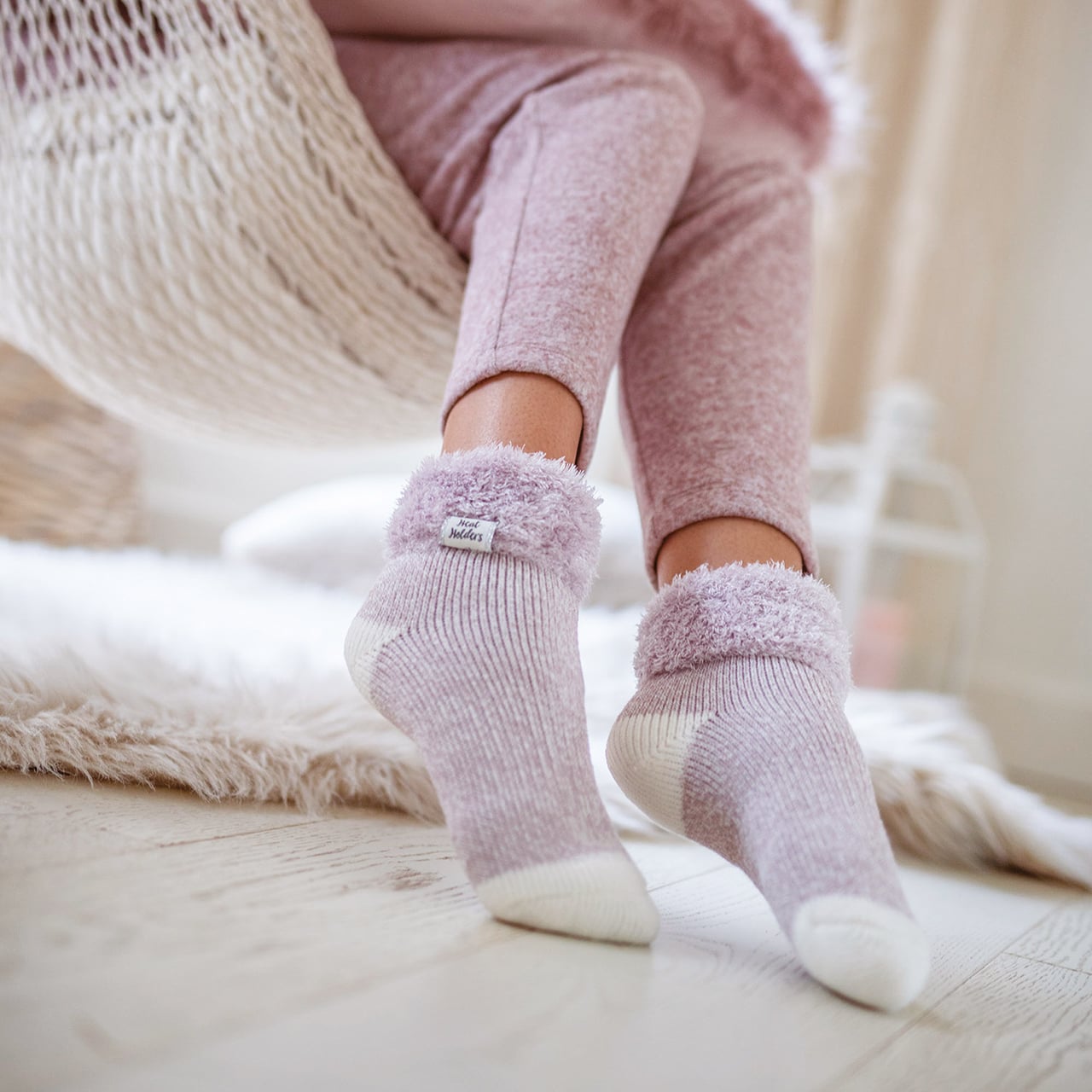 Heat Holders Sleep Socks Mauve