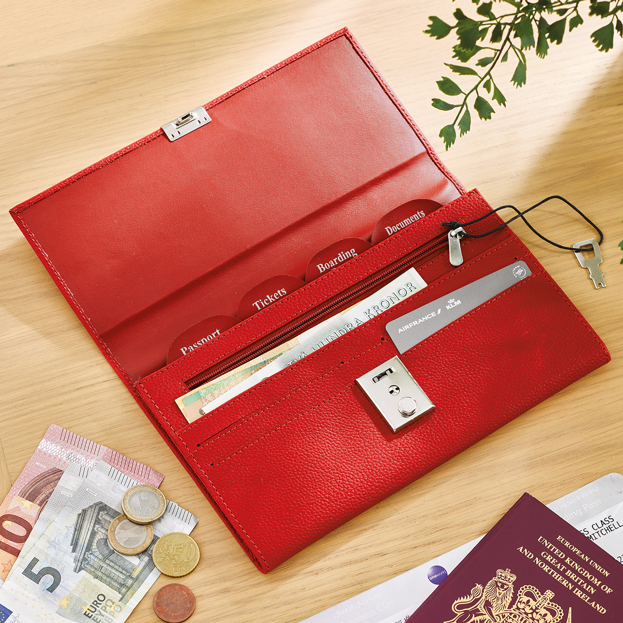 Lockable Travel Document Wallet