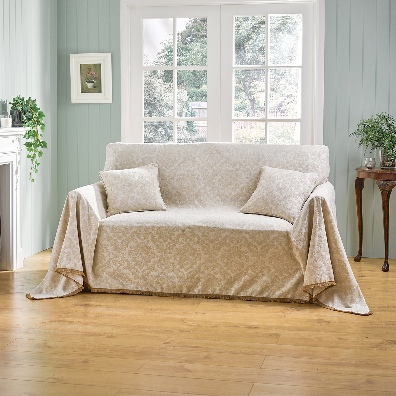 Damask Two-Seater SofaThrow