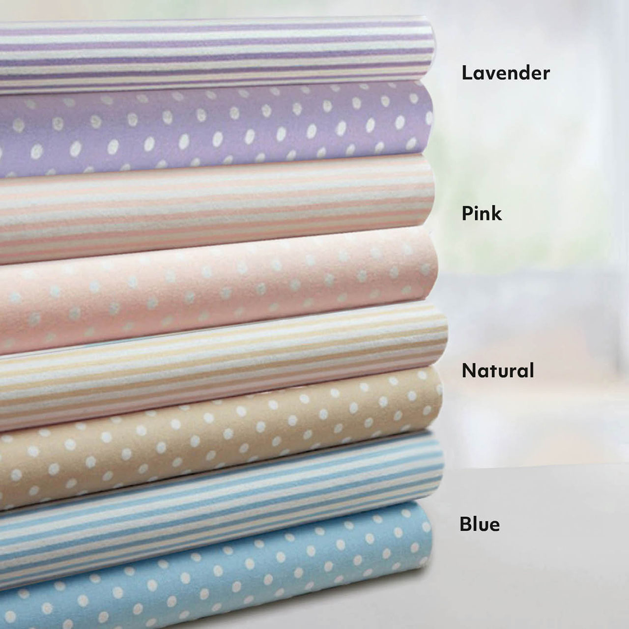 Patterned Brushed Cotton Flat Sheet