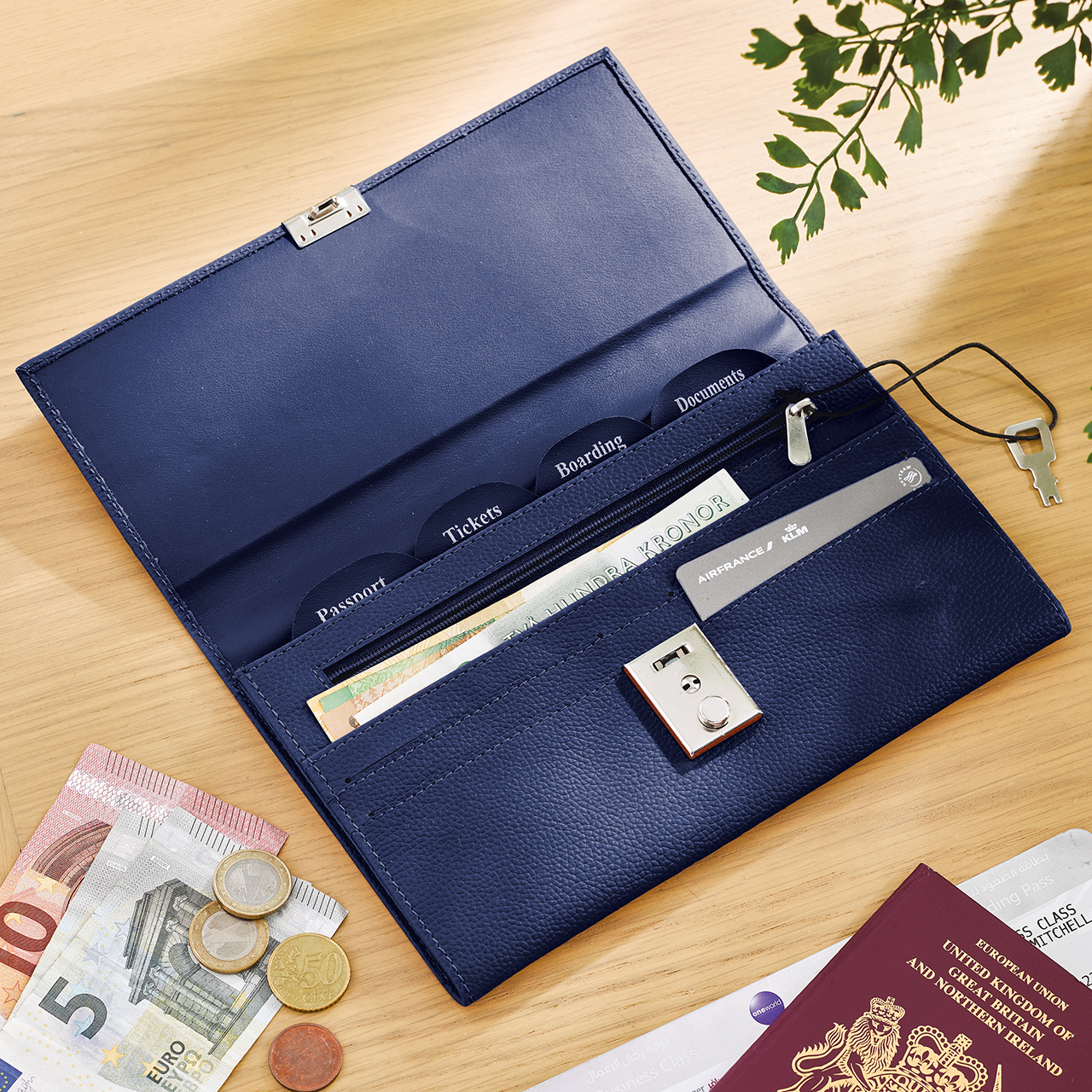 Lockable Travel Document Wallet