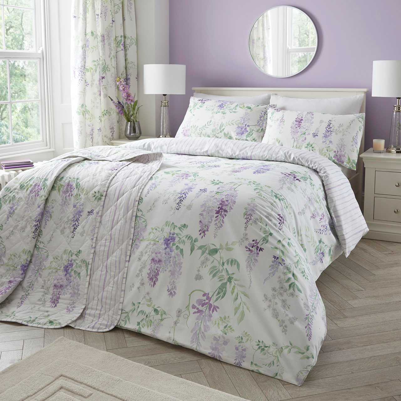 Dreamy Wisteria Bedspread