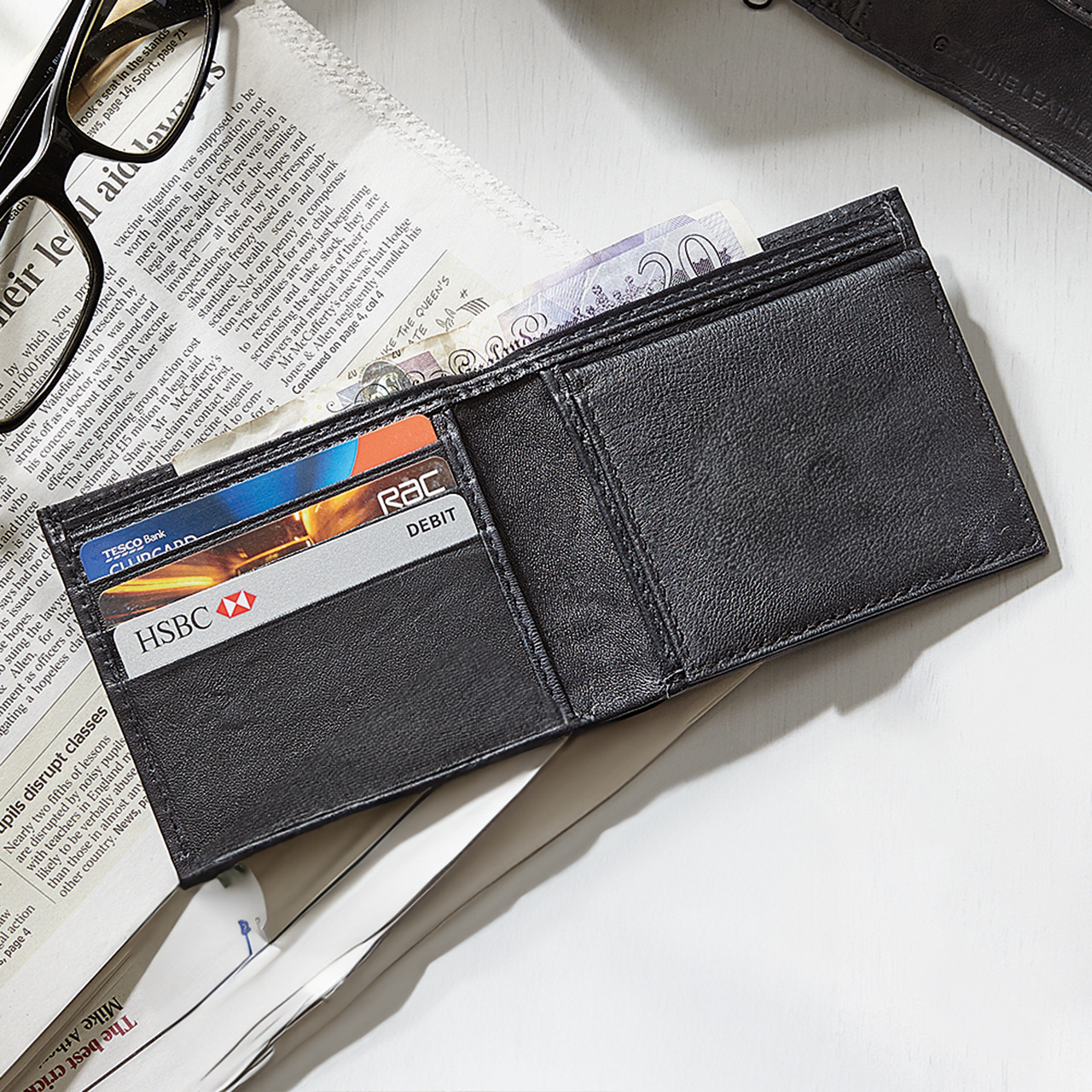 thumbnail interactive-video image 1 of USPS Leather Passport Wallet With RFID Protection | United States Postal Service Emblem 1 of 3