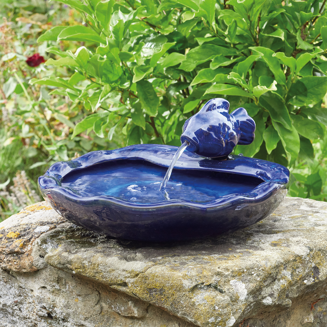 Ceramic Fish Solar Fountain