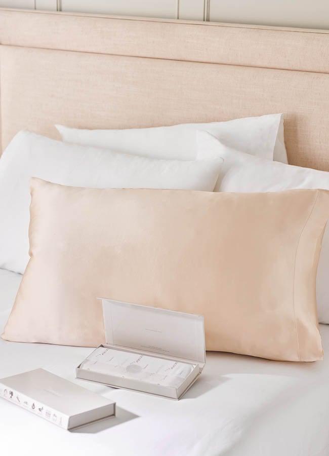 Powder Pink Silk Pillowcase