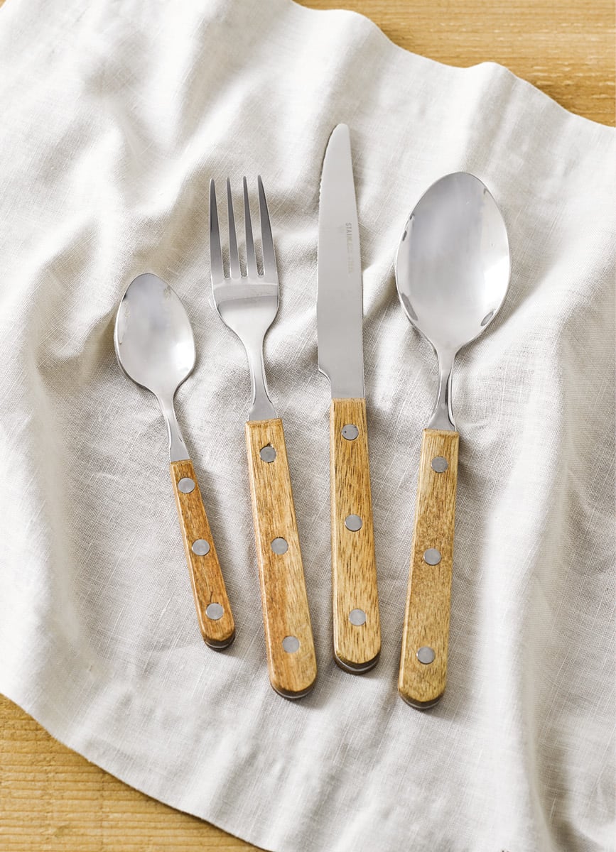 Wooden Bistro 16-Piece Cutlery Set