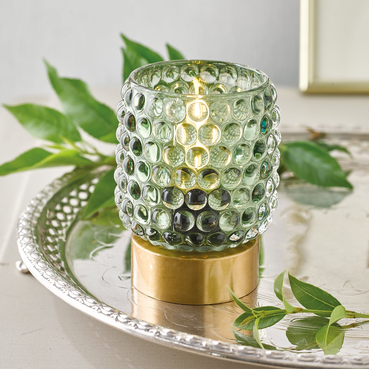 LED Votive Berry Lamp in Green